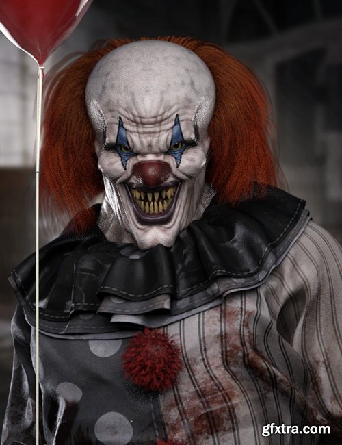 Daz3D - Evil Clown HD for Genesis 8 Male