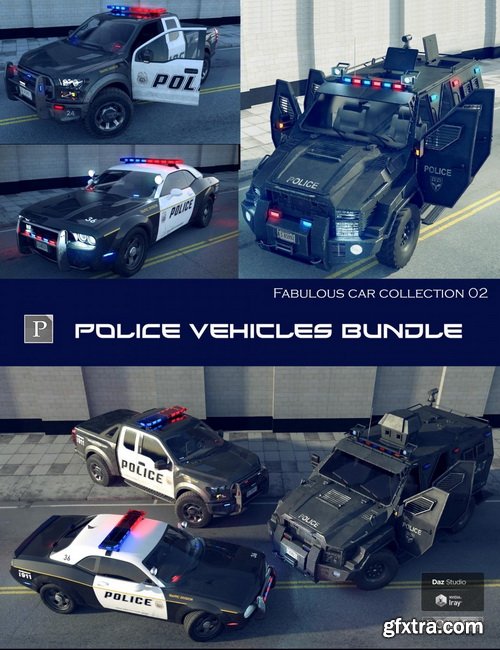 Daz3D - Police Vehicles Bundle DAZ | 3D MODELS
