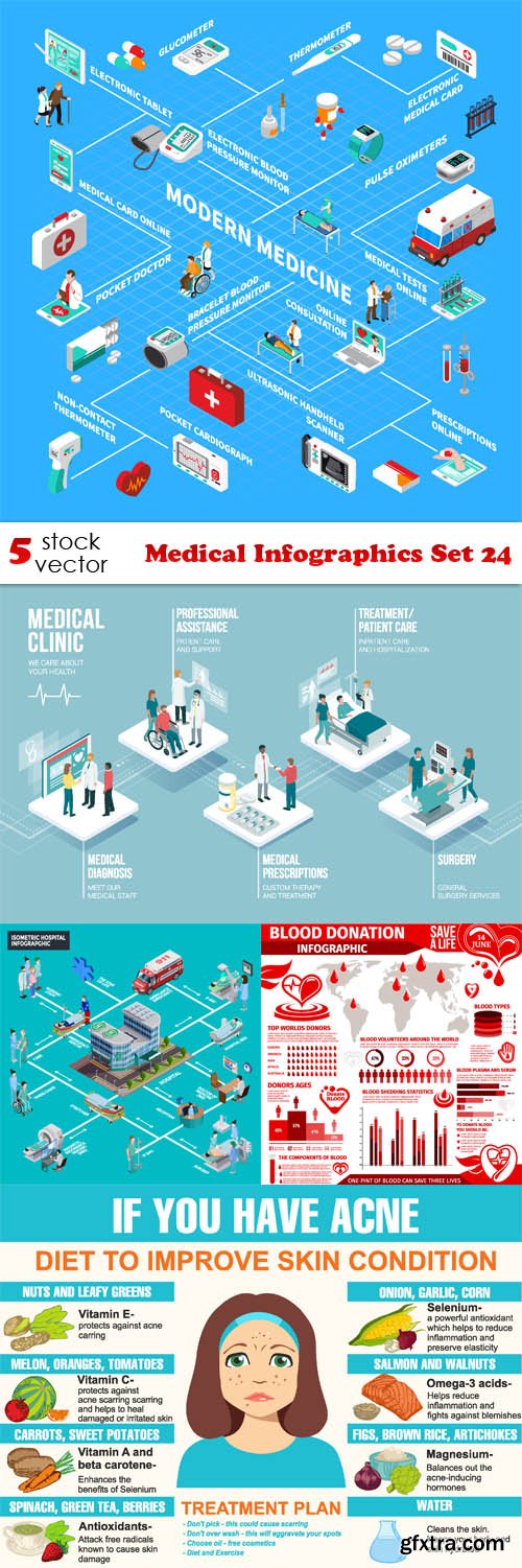 Vectors - Medical Infographics Set 24