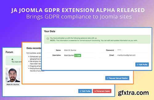 JoomlArt - JA Joomla GDPR Extension v1.0.1 - Joomla GDPR extension to brings GDPR compliance to Joomla sites