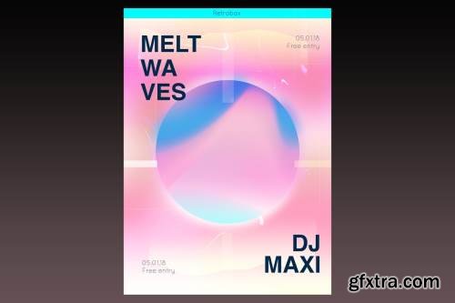 Melt Waves Flyer Poster