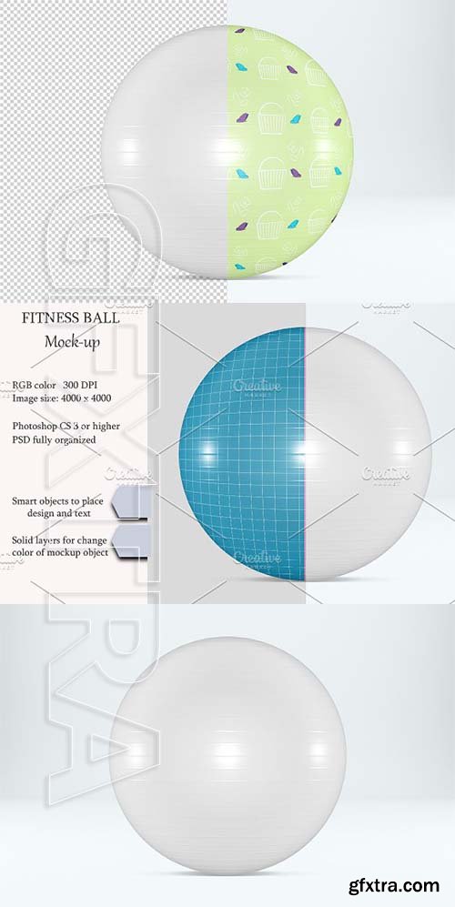 CreativeMarket - Fitness ball mockup Exercise ball 2534408