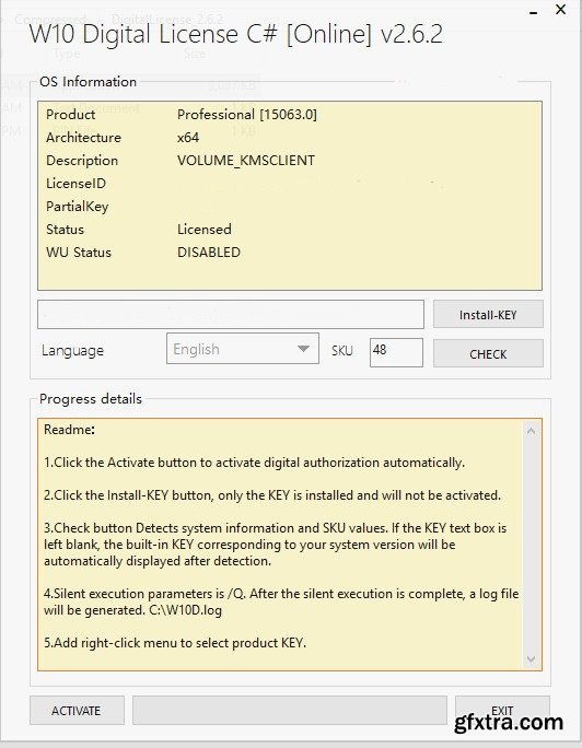 Windows 10 Digital License C# v2.7.9 Multilingual