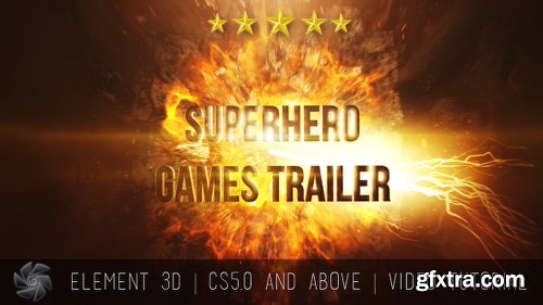 Videohive Superhero Games Trailer - Cinematic Titles 15628573