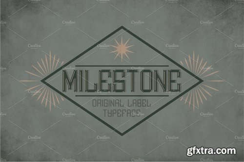 CM - Milestone Vintage Label Typeface 2490203