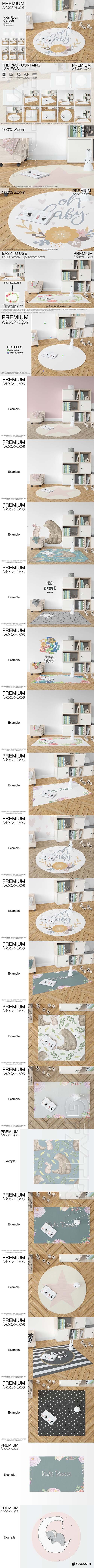 CreativeMarket - 3 Types of Carpets in Kids Room 2584676