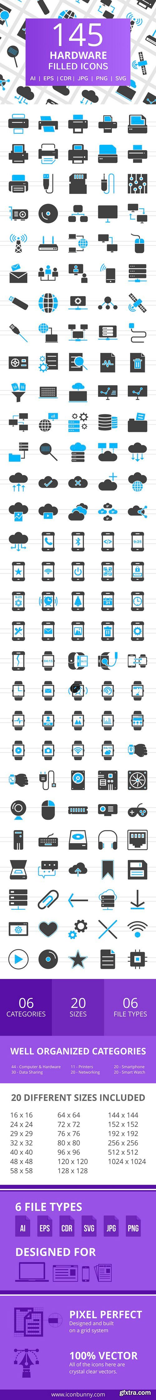 CM - 145 Hardware Filled Icons 2517453