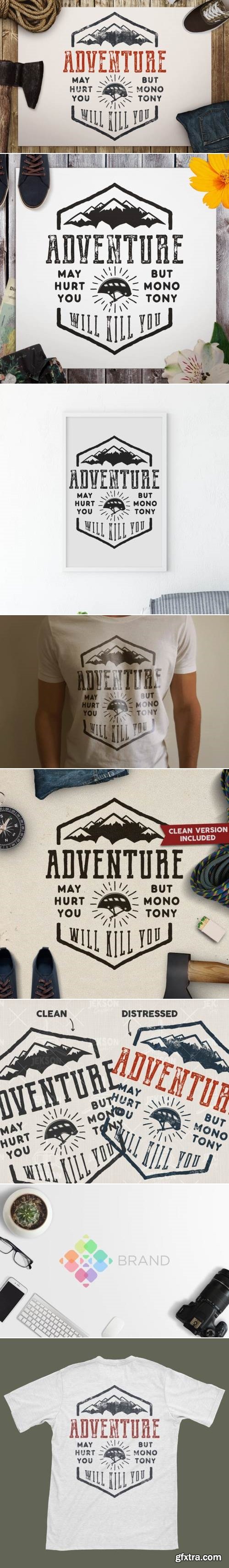 Great Adventure Print / Retro Camping Badge