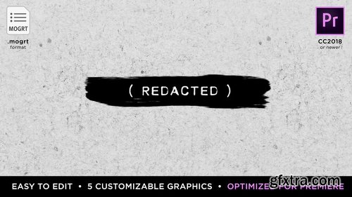 Videohive Redacted Titles | MOGRT for Premiere Pro 21879662