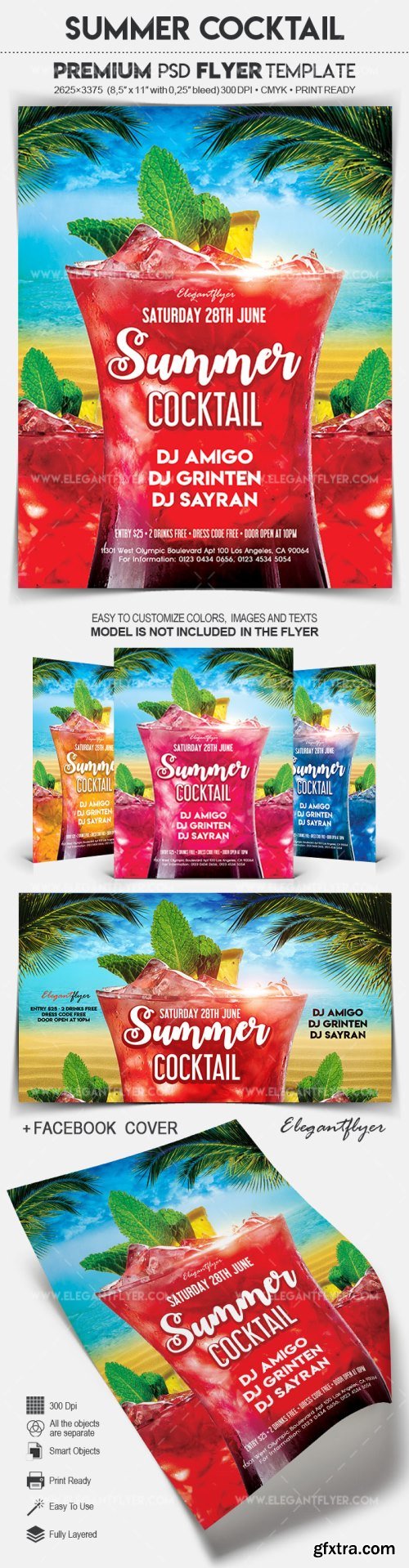 Summer Cocktail – Flyer PSD Template