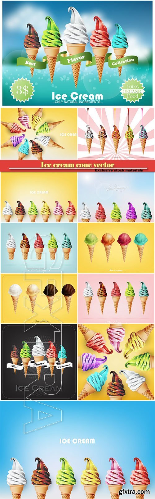 Ice cream cone vector