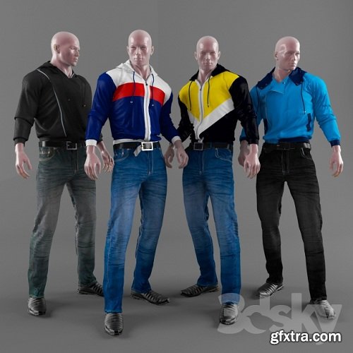 Men\'s clothing 3d Model