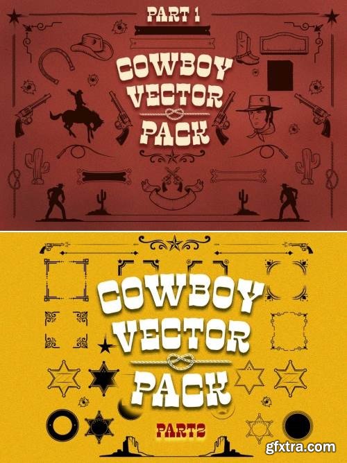 Cowboy vector pack
