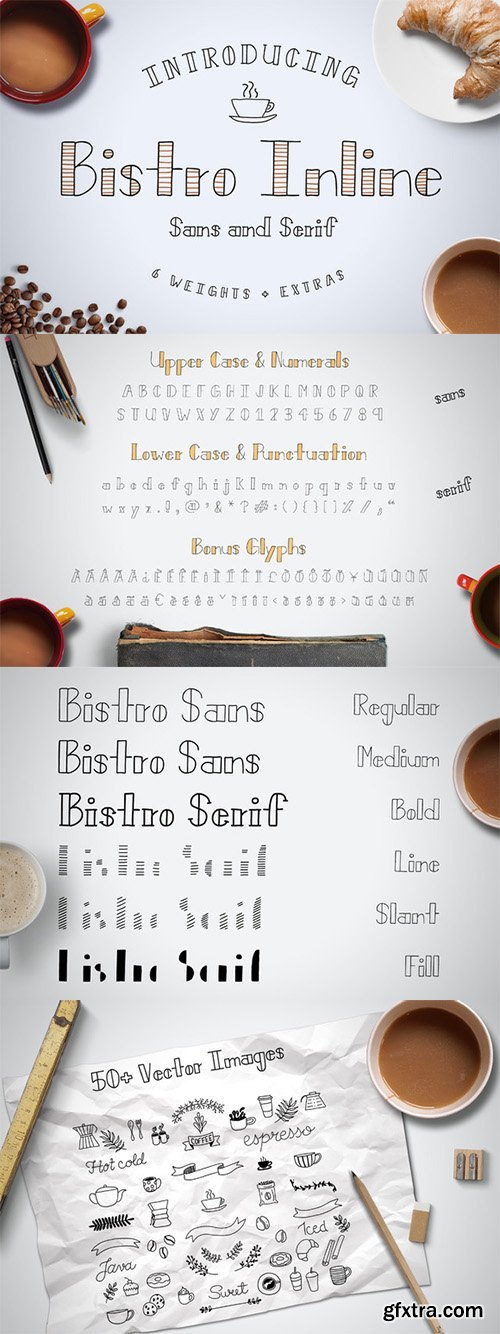 Bistro Sans & Serif + Extras