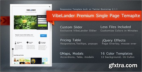 ThemeForest - VibeLander - One Page Responsive Template - RIP