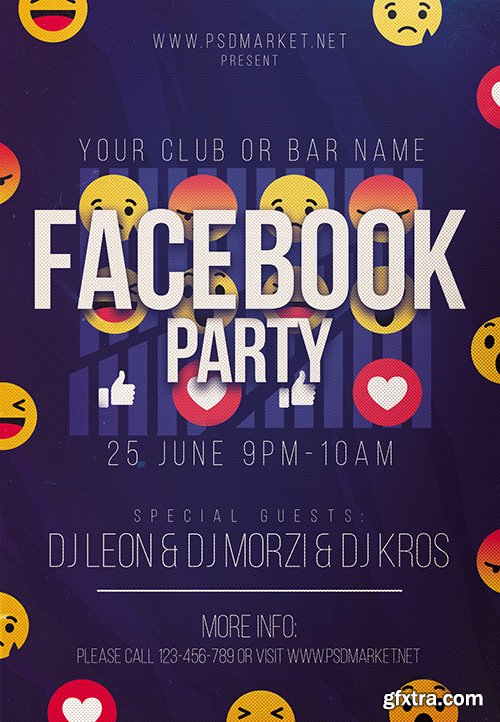 Facebook Party Night Flyer – PSD Template