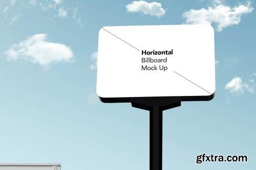 Rounded Horizontal Billboard Mock Up