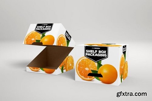 Retail Shelf Box No02 Packaging Mockup