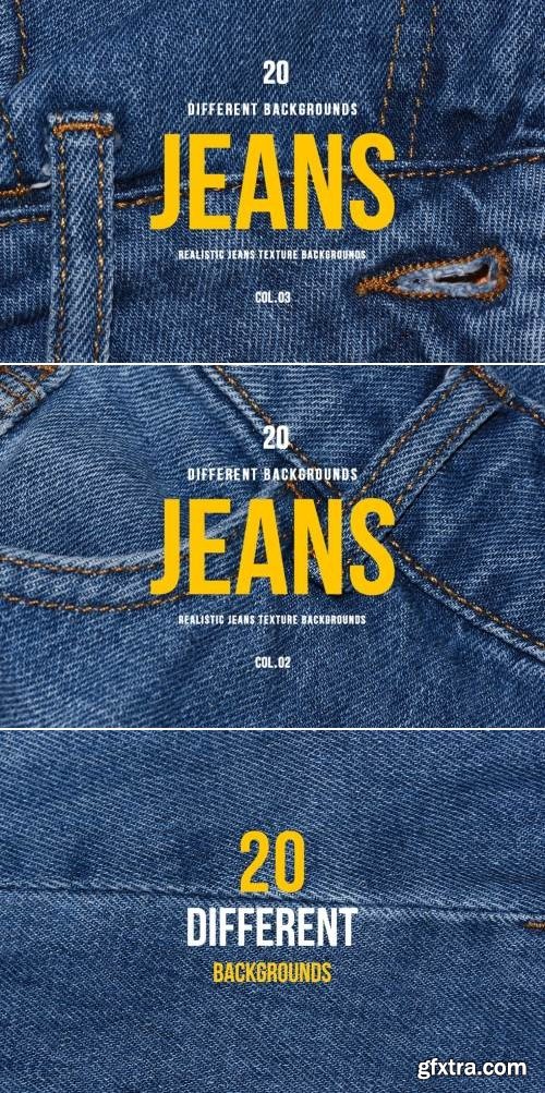 Realistic Jeans Texture Backgrounds | COL.02 & COL.03