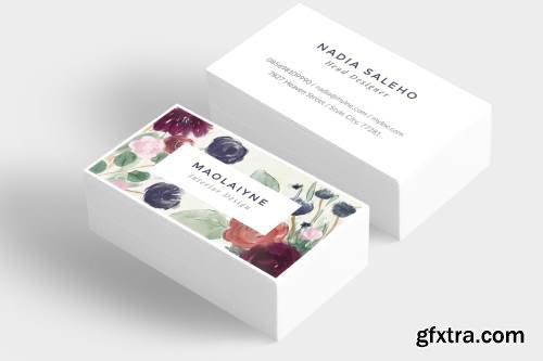 Minimal Floral Business Card Template