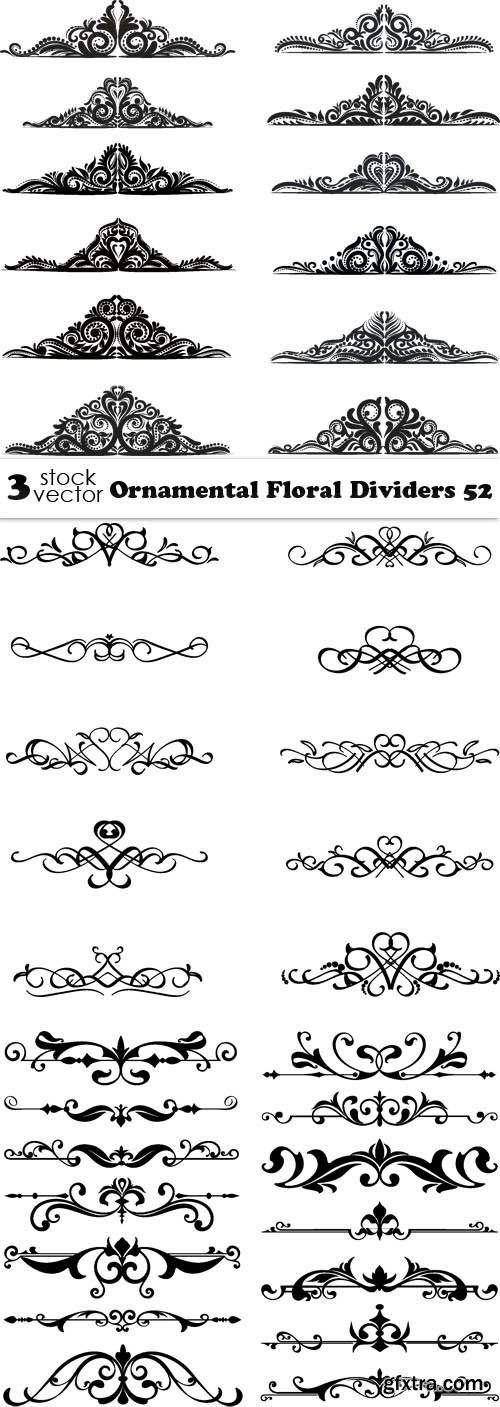 Vectors - Ornamental Floral Dividers 52