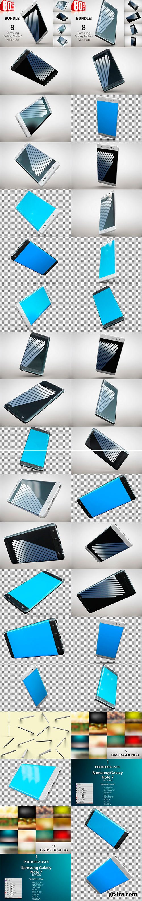 Bundle Samsung Galaxy Note 7 Mock-Up