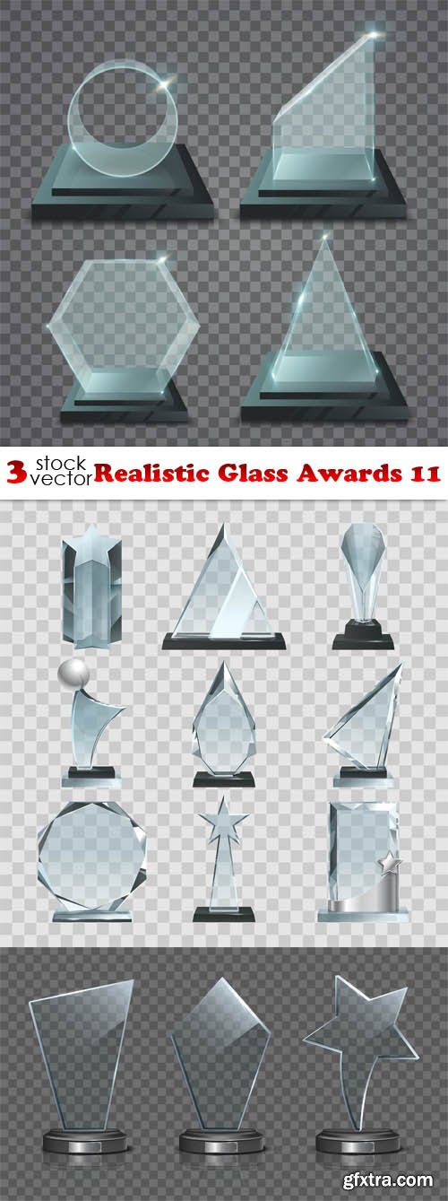 Vectors - Realistic Glass Awards 11
