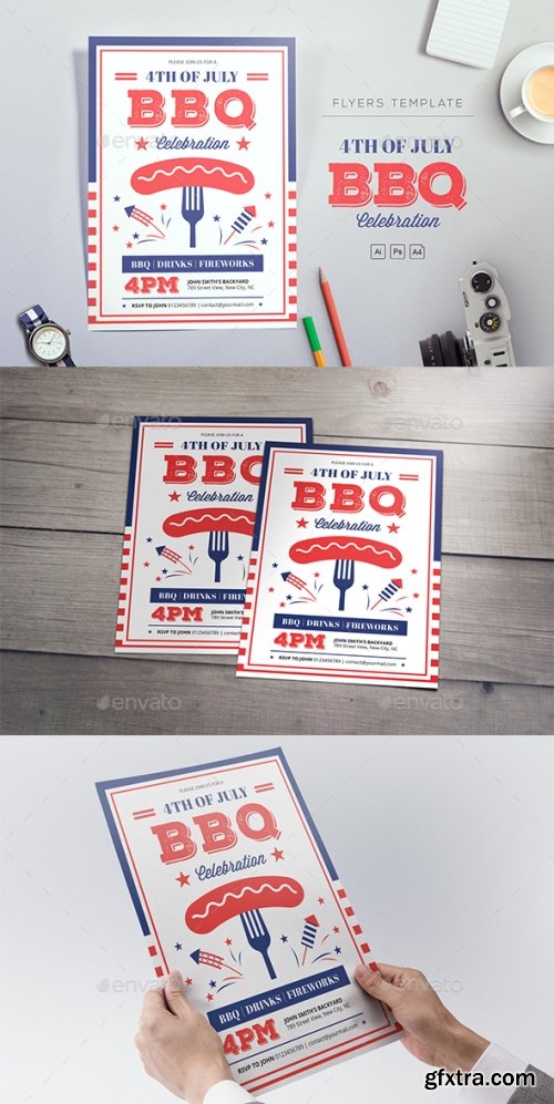 Graphicriver - 4th of July BBQ Flyers 22100663