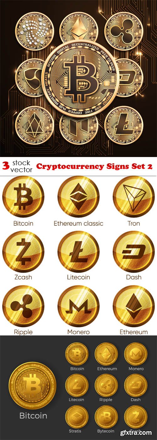 Vectors - Cryptocurrency Signs Set 2