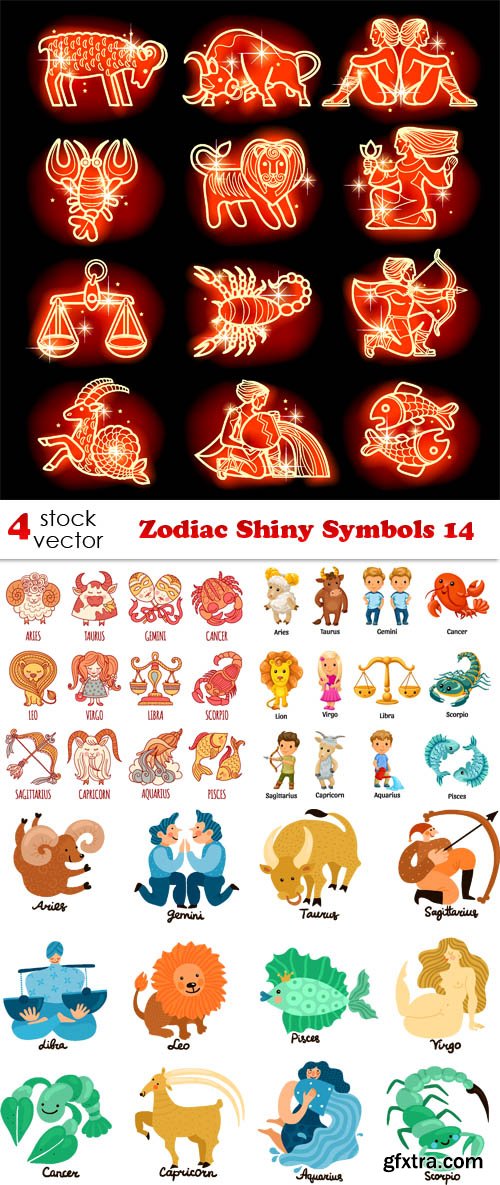 Vectors - Zodiac Shiny Symbols 14