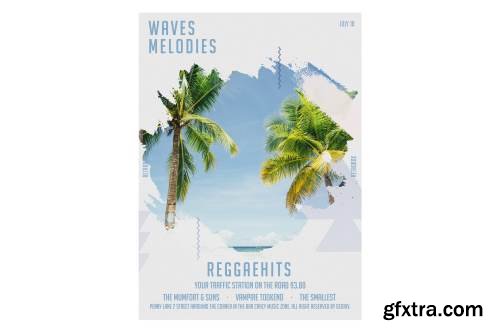 Waves Melodies Flyer Poster