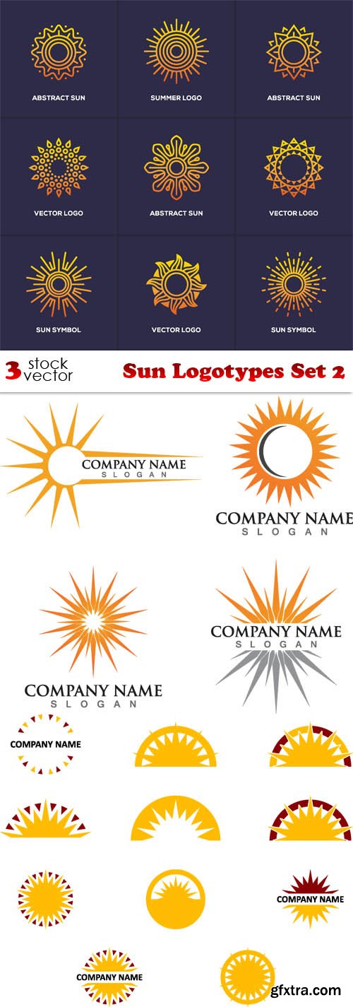 Vectors - Sun Logotypes Set 2