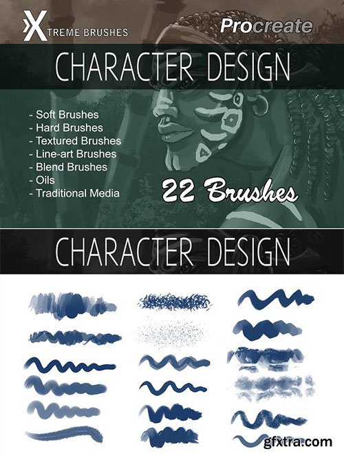 CreativeMarket - Procreate Character Design Brushes 2609046