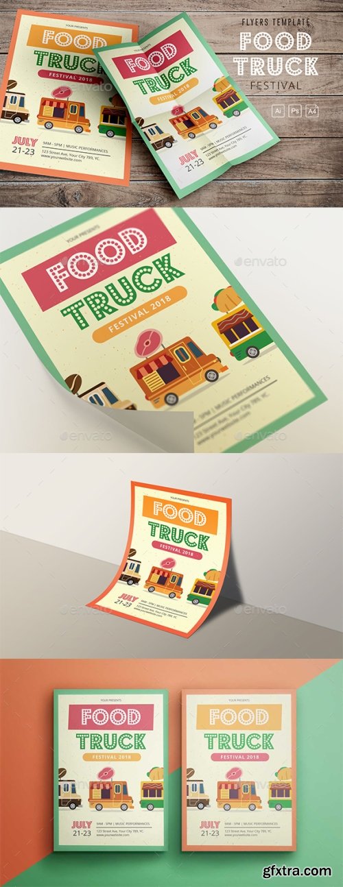 Graphicriver - Food Truck Festival 2018 Flyers 22125887