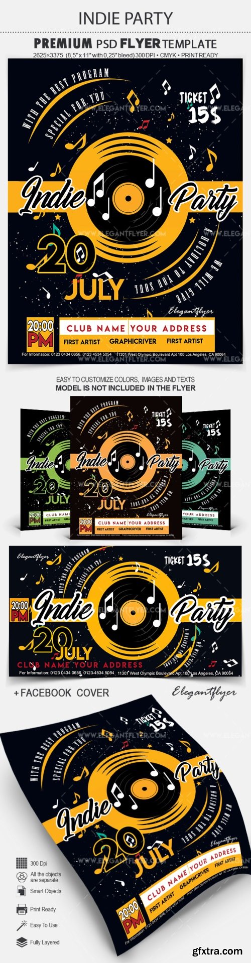 Indie Party – Flyer PSD Template