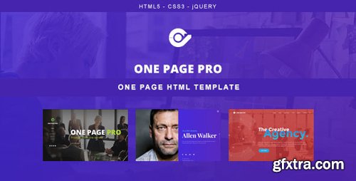 ThemeForest - One Page Pro v1.0 - Multi Purpose OnePage HTML Template - 22121275