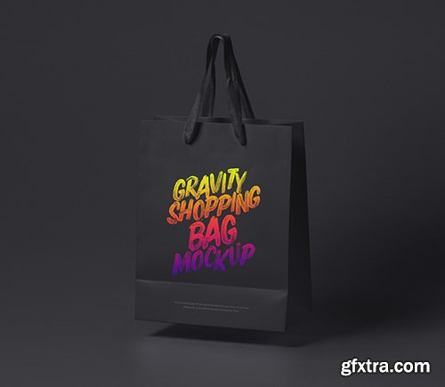 Psd Gravity Shopping Bag Mockup 2