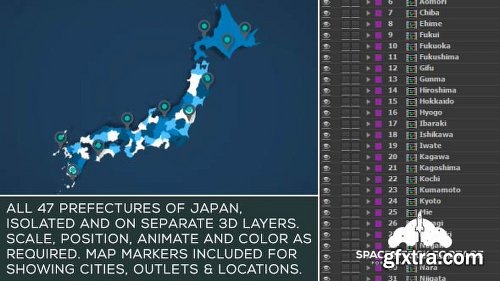 Videohive Japan Map Kit 17711358