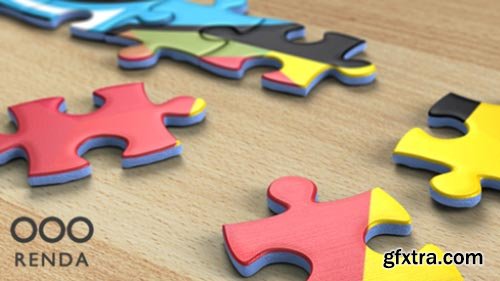 Videohive - Jigsaw Puzzle Logo Reveal - 18193239