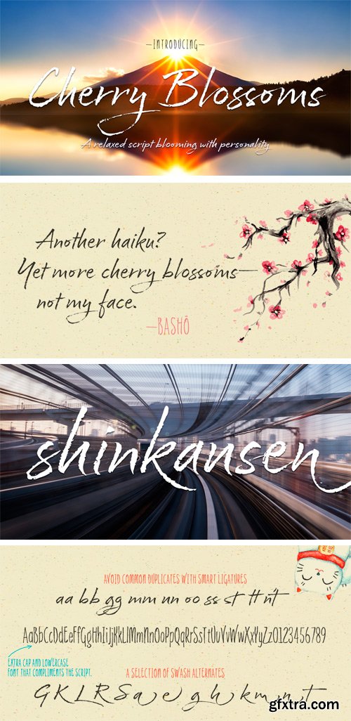Cherry Blossoms Font Family