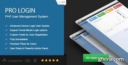 CodeCanyon - Pro Login v1.9 - Advanced Secure PHP User Management System - 12388905