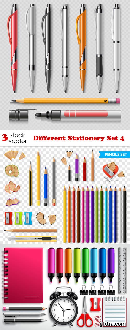 Vectors - Different Stationery Set 4