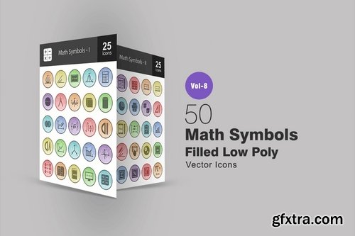 Math Symbols_Sewing_Poly Men\'s Accessories_Cleaning Services_Climatic Equipment Filled Low Poly Icons