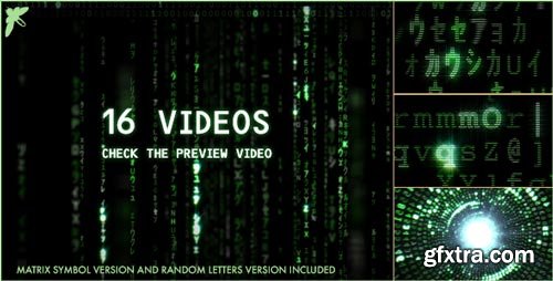 Videohive - Matrix Symbol and Letters Code - 16730609