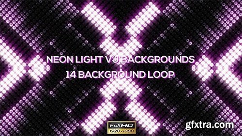 Neon Round Lights VJ Backgrounds - 14 Pack