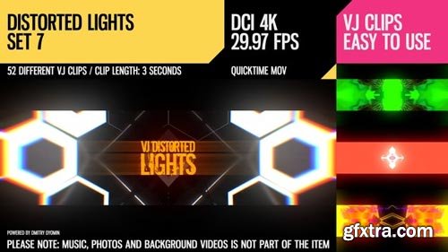 Videohive - VJ Distorted Lights (4K Set 7) - 19241368