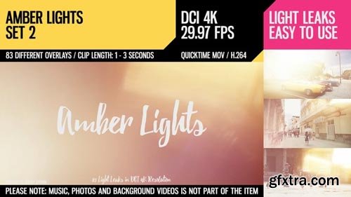Videohive - Amber Lights (4K Set 2) - 21265146