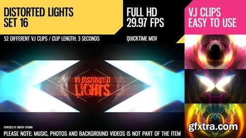 Videohive VJ Distorted Lights (Set 16) 19458900