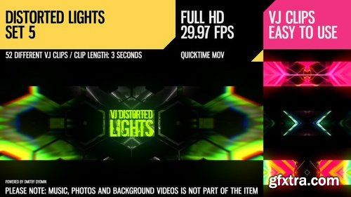 Videohive VJ Distorted Lights (Set 5) 19270849