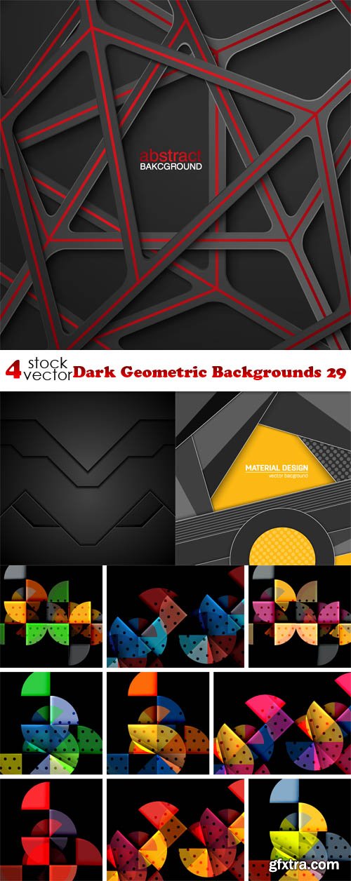 Vectors - Dark Geometric Backgrounds 29